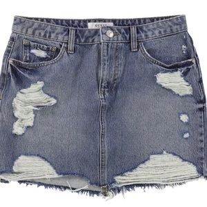 Guess Distressed Jean Skirt